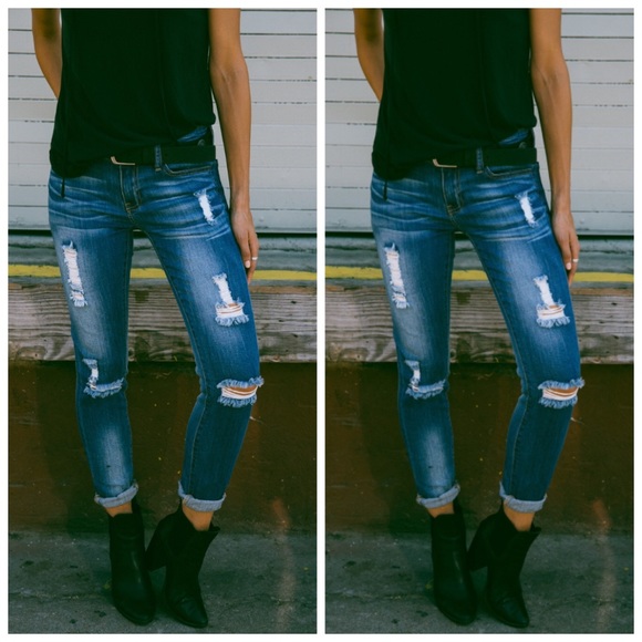 Last Pair M Bestseller Distressed Skinny Jean - Picture 5 of 7